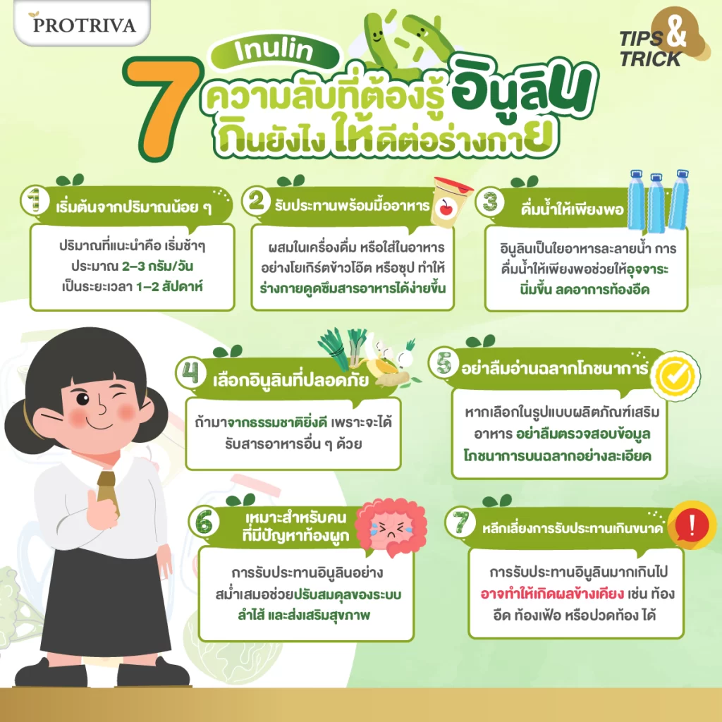 สรุป 7 ความลับที่ต้องรู้ อินูลิน กินยังไง ให้ดีต่อร่างกาย