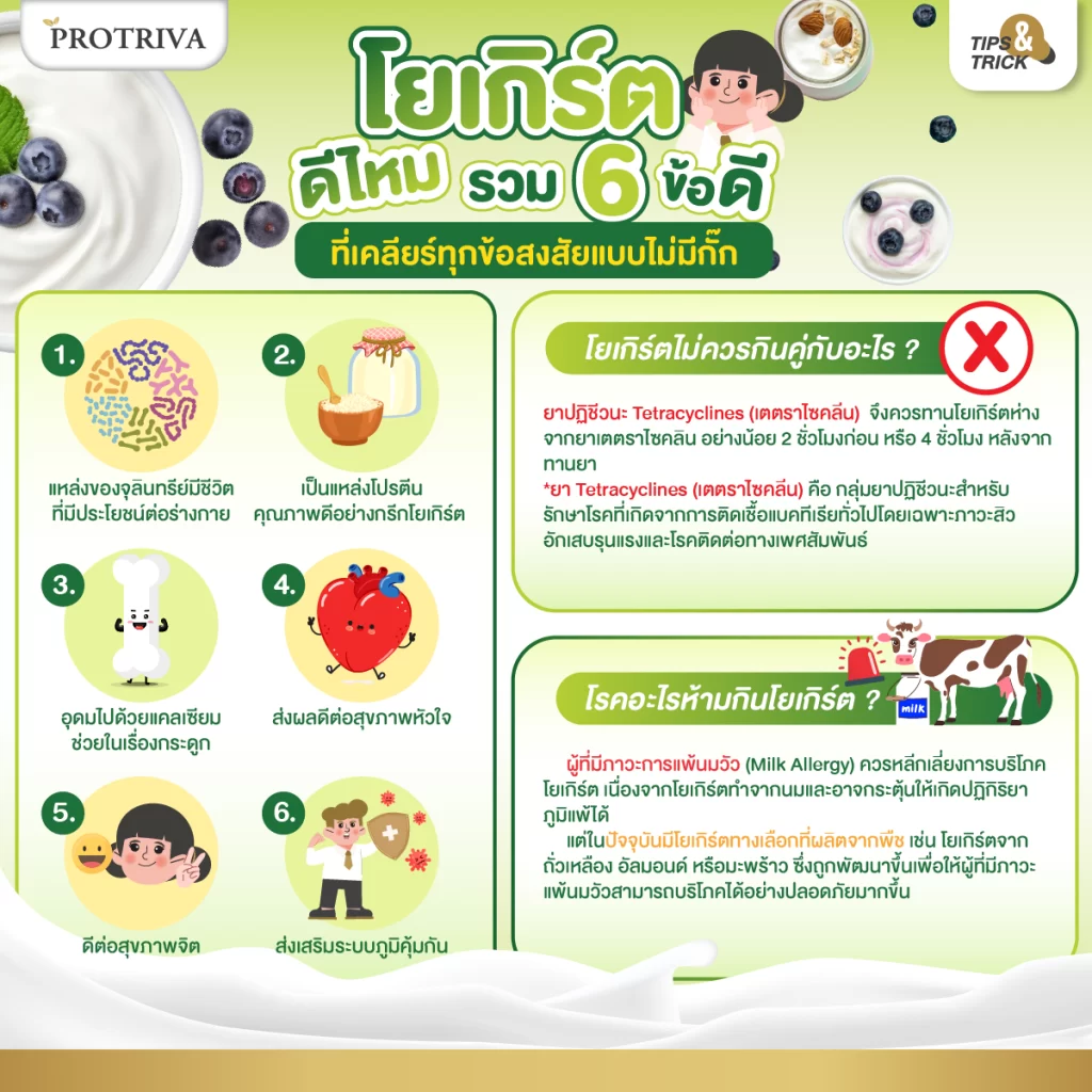 สรุป โยเกิร์ต ดีไหม รวม 6 ข้อดี ที่เคลียร์ทุกข้อสงสัยแบบไม่มีกั๊ก