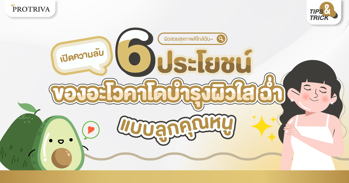 เปิดความลับ 6 ประโยชน์ของ อะโวคาโดบำรุงผิว ใส ฉ่ำ แบบลูกคุณหนู