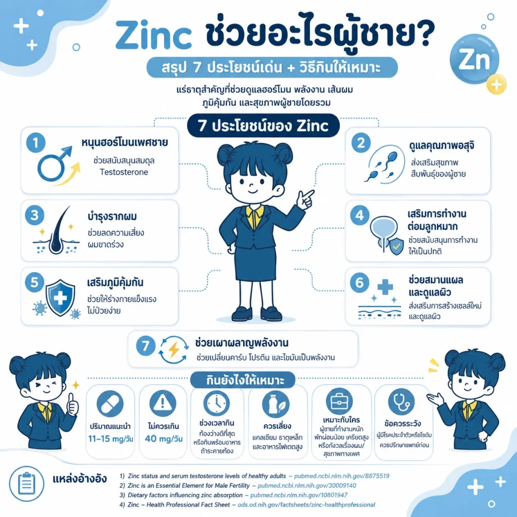 สรุป zinc ช่วยอะไรผู้ชาย