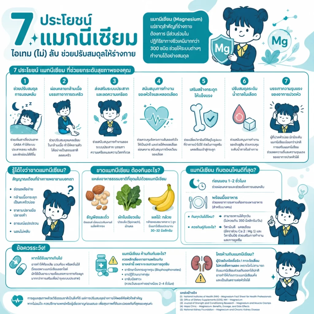 สรุป ประโยชน์ แมกนีเซียม